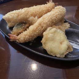 Fried shrimp and fried vegetables Fried shrimp and fried vegetables
