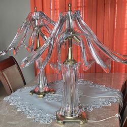 No. 3 Vintage - Pair of French Cofrac Art Verrier table lamps