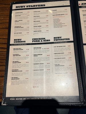 Menu photo 3 Ruby River Steakhouse Reno, NV Menu photo 3 Ruby River Steakhouse Reno, NV