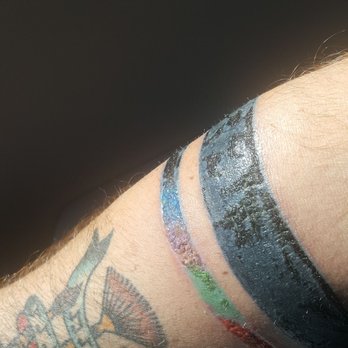 Blazing Horse Tattoo - Would you want your tattoo to heal like this? It's not my first tattoo, I know tattoo after care. It's shouldn't be scabbing like this. - Tattoo Near Me - Hayward, California