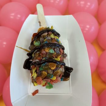 Lea Lana's Bananas - Banana pop with fruit krispies and chocolate and caramel drizzle - Caterers Near Me - Las Vegas, Nevada
