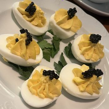 LAVO - Deviled eggs with caviar ($10 extra) - Italian Near Me - West Hollywood, California LAVO - Deviled eggs with caviar ($10 extra) - Italian Near Me - West Hollywood, California