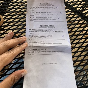 Lindwedel Winery - a person's hand holding a wine glass - Wine Tasting Room Near Me - Branson, Missouri