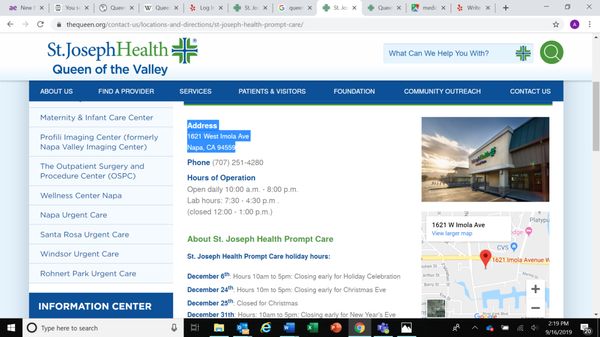 Providence Queen of the Valley Medical Center by null