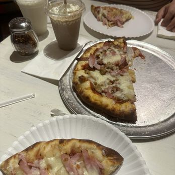 Pretzel & Pizza Creations - Hawaiian pizza and meat pizza with Boozy milkshake - Pizza Near Me - Frederick, Maryland Pretzel & Pizza Creations - Hawaiian pizza and meat pizza with Boozy milkshake - Pizza Near Me - Frederick, Maryland