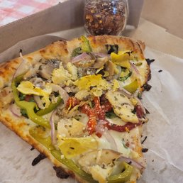 Single slice of the veggie pizza - $4.79 - very large slice!