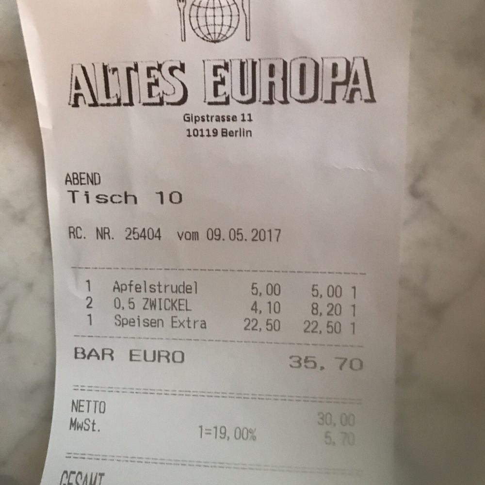 Altes Europa - Inexpensive for the high quality you get - German Near Me - Berlin, BE Altes Europa - Inexpensive for the high quality you get - German Near Me - Berlin, BE