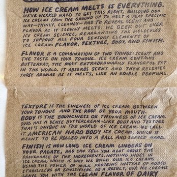 Jeni's Splendid Ice Creams - This tells it all - Ice Cream & Frozen Yogurt Near Me - Gilbert, Arizona