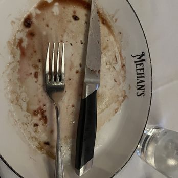 Meehan's Chophouse - The same plate after the meal. - Steakhouses Near Me - Mansfield, Texas