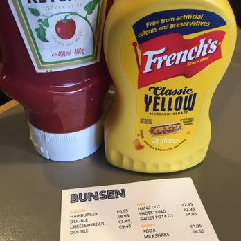Bunsen - Menu (Dec 2016) - Burgers Near Me - Dublin, D