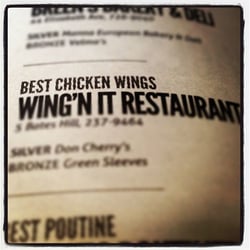 Wing'n It - Wing'n It voted BEST wings in St Johns by The Scope's "2013 Best of Food and Drinks"