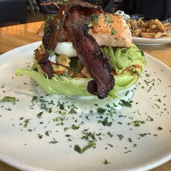Moxies - Salmon & Avocado Cobb Salad - Cocktail Bars Near Me - Dallas, Texas Moxies - Salmon & Avocado Cobb Salad - Cocktail Bars Near Me - Dallas, Texas