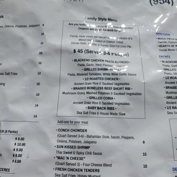 Oceanic - Outside menu - Seafood Near Me - Pompano Beach, Florida Oceanic - Outside menu - Seafood Near Me - Pompano Beach, Florida