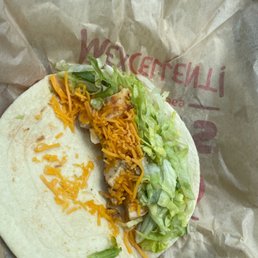 Cold chicken soft taco.