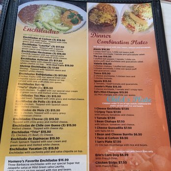 Barcenas Mexican Kitchen - Menu - Mexican Near Me - League City, Texas