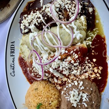 Frida Mexican Cusine - Enchiladas Trio - Mexican Near Me - Beverly Hills, California Frida Mexican Cusine - Enchiladas Trio - Mexican Near Me - Beverly Hills, California
