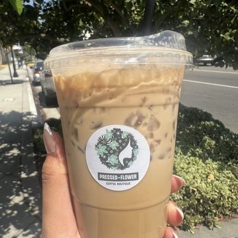 Pressed + Flower - Iced Honey Cinnamon Latte - Coffee & Tea Near Me - Azusa, California Pressed + Flower - Iced Honey Cinnamon Latte - Coffee & Tea Near Me - Azusa, California