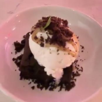 P.S. Kitchen - Brownie with Coconut Ice Cream - Vegetarian Near Me - New York, New York