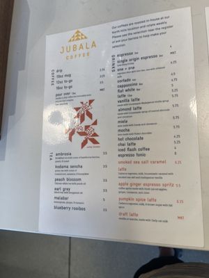 Menu photo 2 Jubala Coffee Raleigh, NC Menu photo 2 Jubala Coffee Raleigh, NC