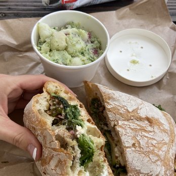 Meat Cheese Bread - Squash sandwich with Potato Salad. - Sandwiches Near Me - Portland, Oregon