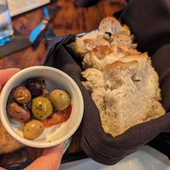 Milano's Italian Kitchen - Focaccia with olives - Italian Near Me - Harwich, Massachusetts Milano's Italian Kitchen - Focaccia with olives - Italian Near Me - Harwich, Massachusetts