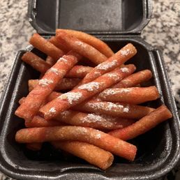 Funnel Cake Fries (JR) with Strawberry sauce Funnel Cake Fries (JR) with Strawberry sauce