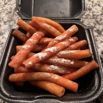 Mr Fries Man - Peoria - Funnel Cake Fries (JR) with Strawberry sauce - Chicken Wings Near Me - Peoria, Arizona Mr Fries Man - Peoria - Funnel Cake Fries (JR) with Strawberry sauce - Chicken Wings Near Me - Peoria, Arizona