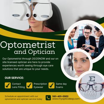 The Optical Experience - Optometrists and optician without the wait. - Eyewear & Opticians Near Me - West Palm Beach, Florida The Optical Experience - Optometrists and optician without the wait. - Eyewear & Opticians Near Me - West Palm Beach, Florida