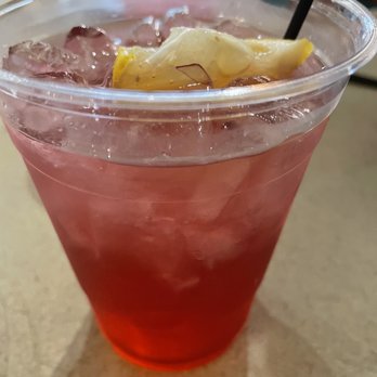 The Sunflower - a drink in a plastic cup - Bagels Near Me - Atchison, Kansas