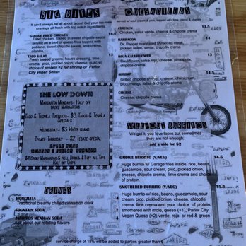 Garage Taco Bar - Menu - Mexican Near Me - Binghamton, New York