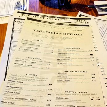 Druthers Brewing - V. cool new addition: vegetarian & vegan menu! - Brewpubs Near Me - Schenectady, New York