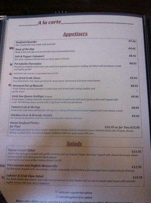 Menu photo 3 Ouzo's Bar and Grill Dalkey, D Menu photo 3 Ouzo's Bar and Grill Dalkey, D