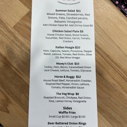 Maxey’s Store - Menu