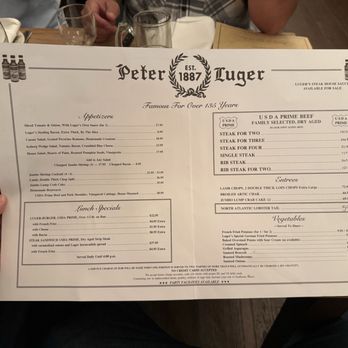 Peter Luger - Menu - Steakhouses Near Me - Brooklyn, New York Peter Luger - Menu - Steakhouses Near Me - Brooklyn, New York