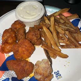 My boneless wings and fries back at home :)