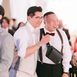 Groom and best man reaction to games