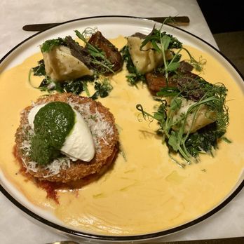 Market Restaurant & Bar - Egg plant Parmesan and tortellini - New American Near Me - Del Mar, California Market Restaurant & Bar - Egg plant Parmesan and tortellini - New American Near Me - Del Mar, California