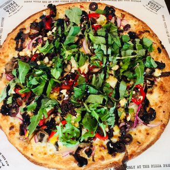 The Pizza Press - PYO (the Chronicle with roasted garlic, sun-dried tomatoes, kalamata olives, arugula, and balsamic glaze) - Salad Near Me - Irvine, California The Pizza Press - PYO (the Chronicle with roasted garlic, sun-dried tomatoes, kalamata olives, arugula, and balsamic glaze) - Salad Near Me - Irvine, California