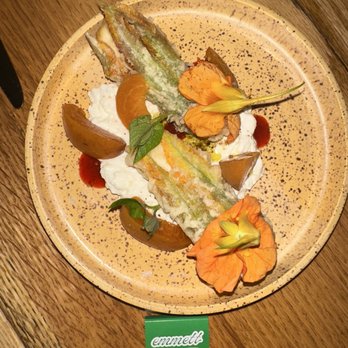 Emmett - halloumi stuffed squash blossom - Mediterranean Near Me - Philadelphia, Pennsylvania