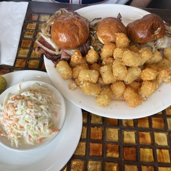 Good Eats - Pastrami sliders with tots, slaw, pickle - Diners Near Me - Maspeth, New York Good Eats - Pastrami sliders with tots, slaw, pickle - Diners Near Me - Maspeth, New York