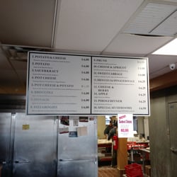 Homemade Pirogi - The menu