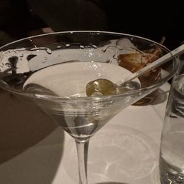 Kettle One Martini with blue cheese olives Kettle One Martini with blue cheese olives