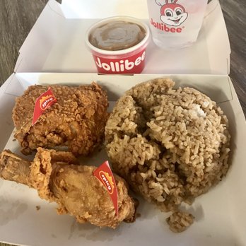 Jollibee - Chickenjoy with adobo rice and free gravy. - Chicken Shop Near Me - Plano, Texas
