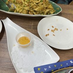 123 Thai Food - Pineapple rice and what's left of the spring rolls