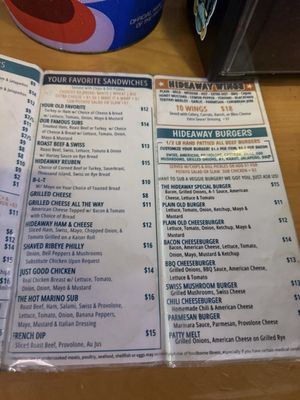 Menu photo 2 The Hideaway Bar Orlando, FL Menu photo 2 The Hideaway Bar Orlando, FL
