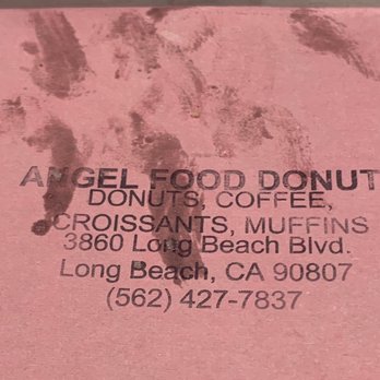 Angel Food Donuts - After removing the donuts from the box my fingers were soaked with grease. - Bakeries Near Me - Long Beach, California
