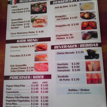 Perlas Sabor De Mi Tierra - Menu - Salvadoran Near Me - Beltsville, Maryland Perlas Sabor De Mi Tierra - Menu - Salvadoran Near Me - Beltsville, Maryland