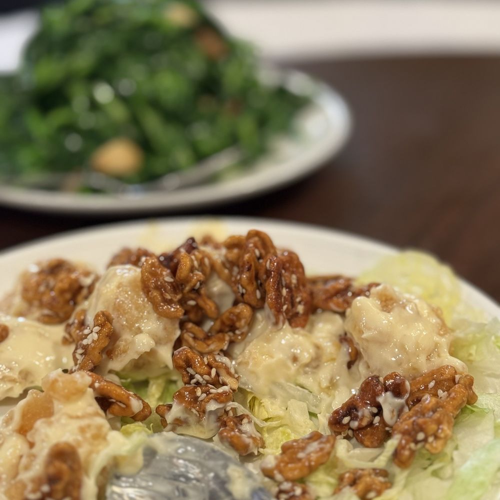 Asia Village - Honey Glazed Walnut Prawns - Chinese Near Me - Sunnyvale, California Asia Village - Honey Glazed Walnut Prawns - Chinese Near Me - Sunnyvale, California