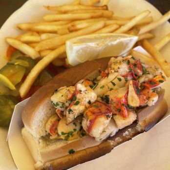 Mac's Shack Wellfleet - Fresh Lobster Roll Sandwich - warm & buttered - Sushi Bars Near Me - Wellfleet, Massachusetts