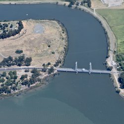 Three Mile Slough Bridge - As seen from the air
